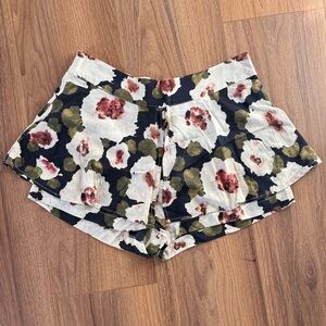 Sam & Lavi Floral Women's Shorts - Black, Cream, Green